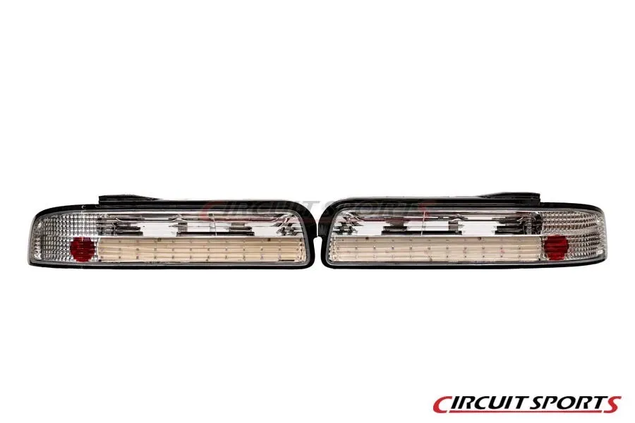 1989-1994 Nissan 240sx Circuit Sports All Clear Rear Tail Lamp Lights for S13 Coupe