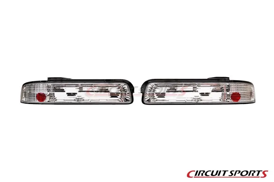 1989-1994 Nissan 240sx Circuit Sports All Clear Rear Tail Lamp Lights for S13 Coupe