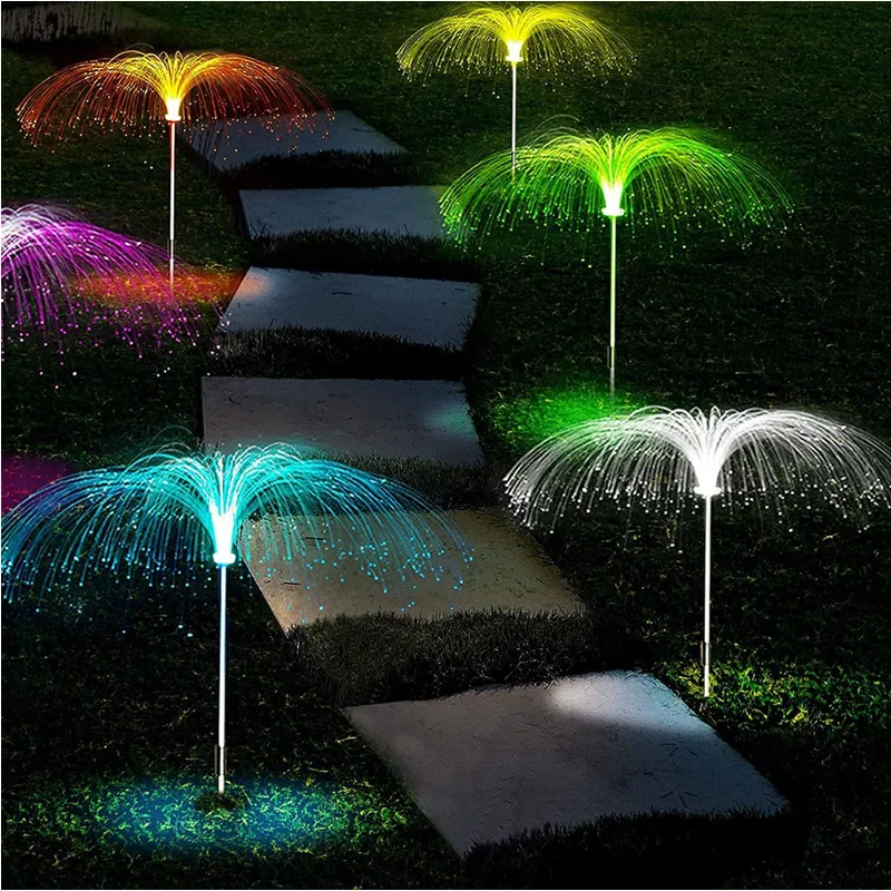 2Pieces Solar Fibre Lamp Dandelion Pi-1