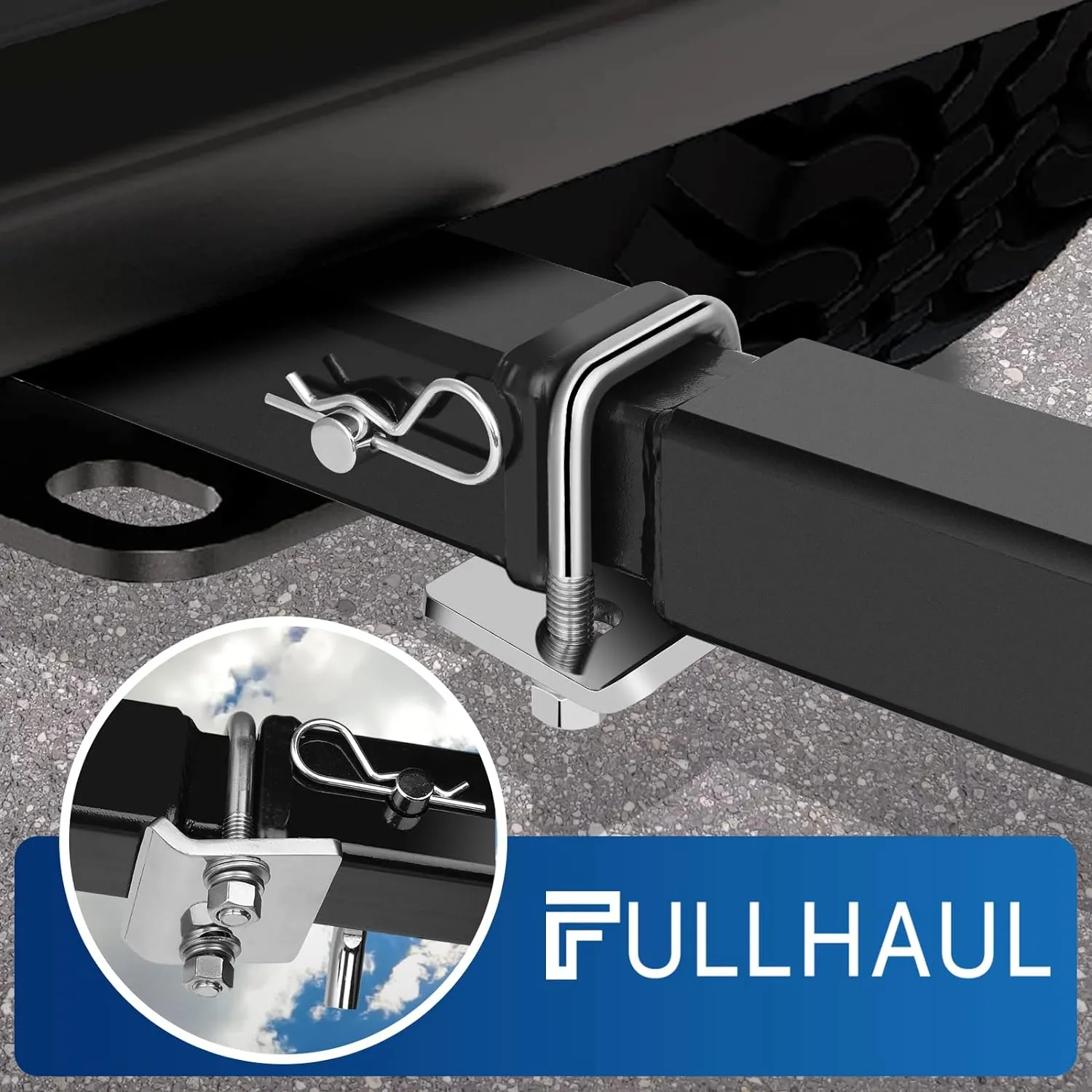2" Heavy Duty Simple Hitch Tightener Clamp Anti Rattle Hitch Coupling Clamp