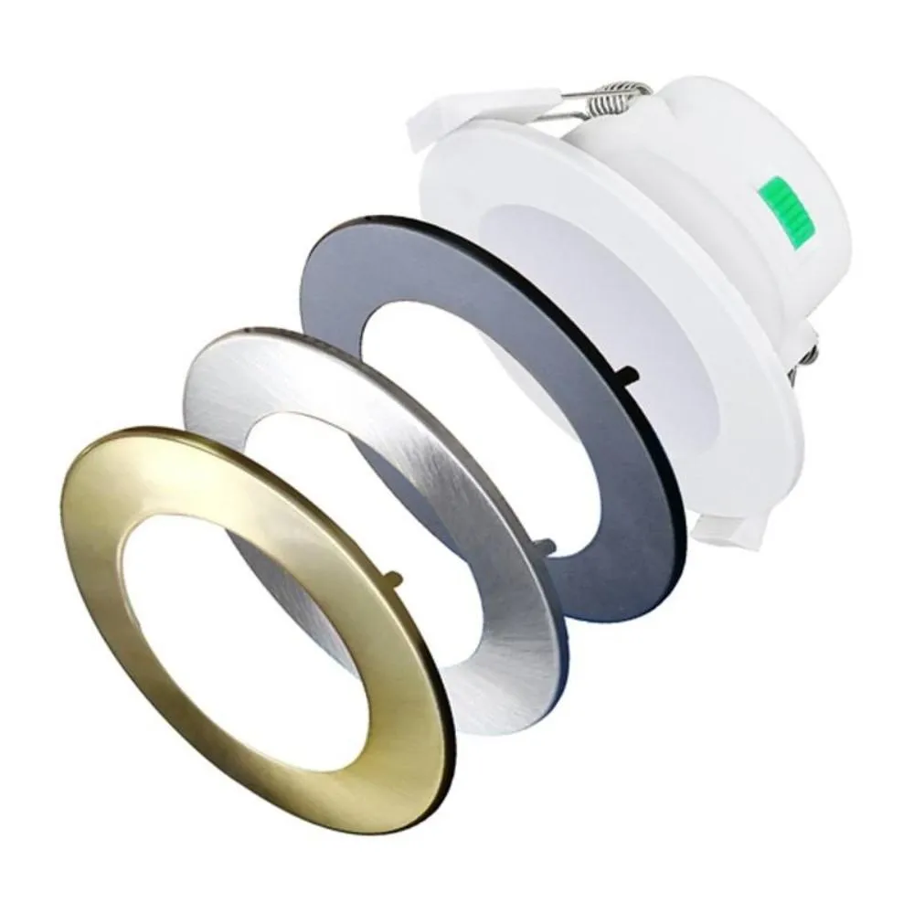 70mm LED Downlight 8w White, Satin Chrome, Matt Black, Brass CCT NOVADLUX02 CLA Lighting