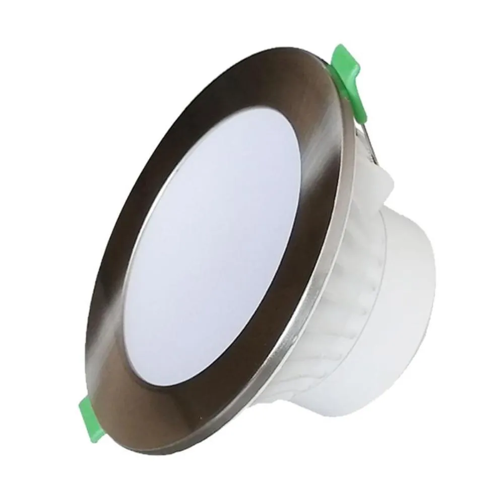 70mm LED Downlight 8w White, Satin Chrome, Matt Black, Brass CCT NOVADLUX02 CLA Lighting