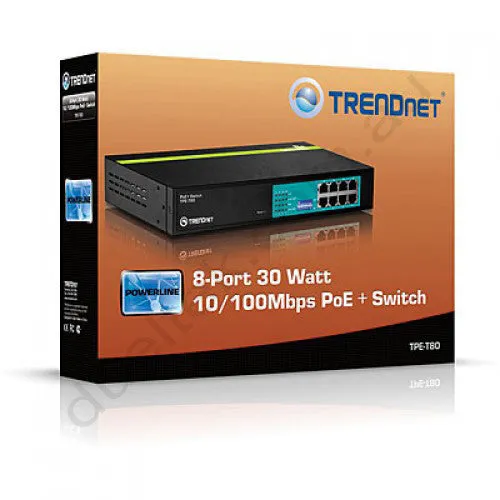 8 Port 30 Watt 10/100Mbps PoE  Switch