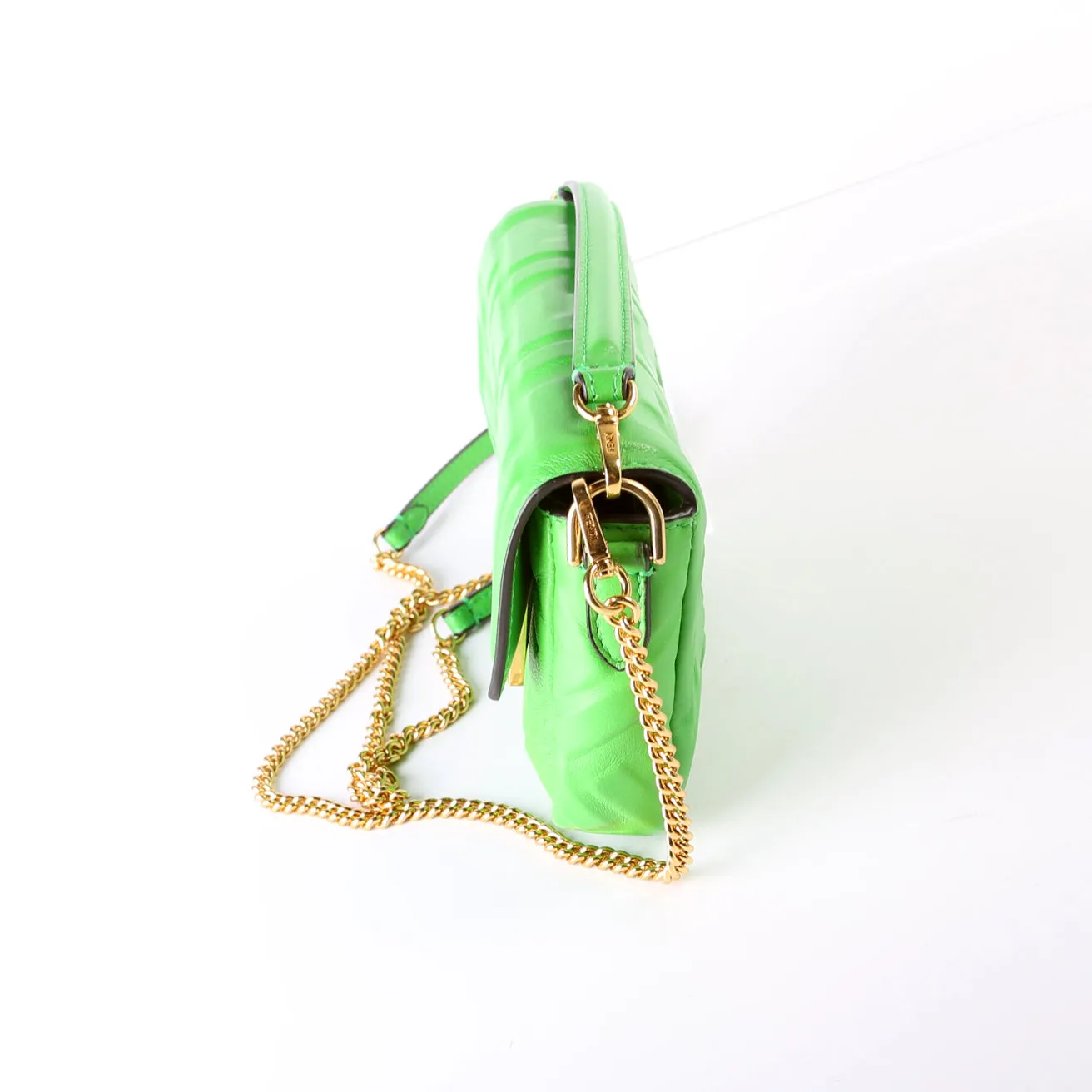 8BS017 FF 1974 Leather Mini Baguette