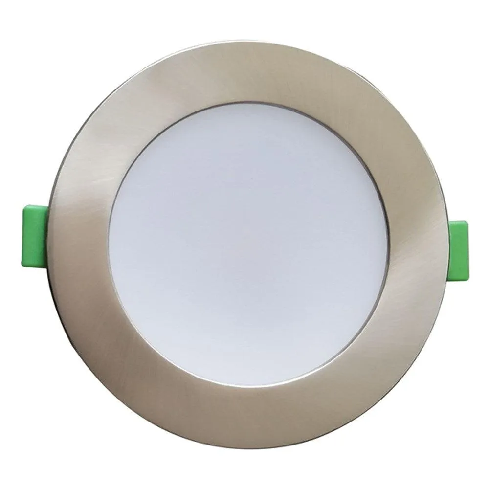 90mm LED Downlight 10w White Satin Chrome CCT NOVADLUX01A CLA Lighting
