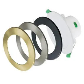 90mm LED Downlight 10w White Satin Chrome CCT NOVADLUX01A CLA Lighting