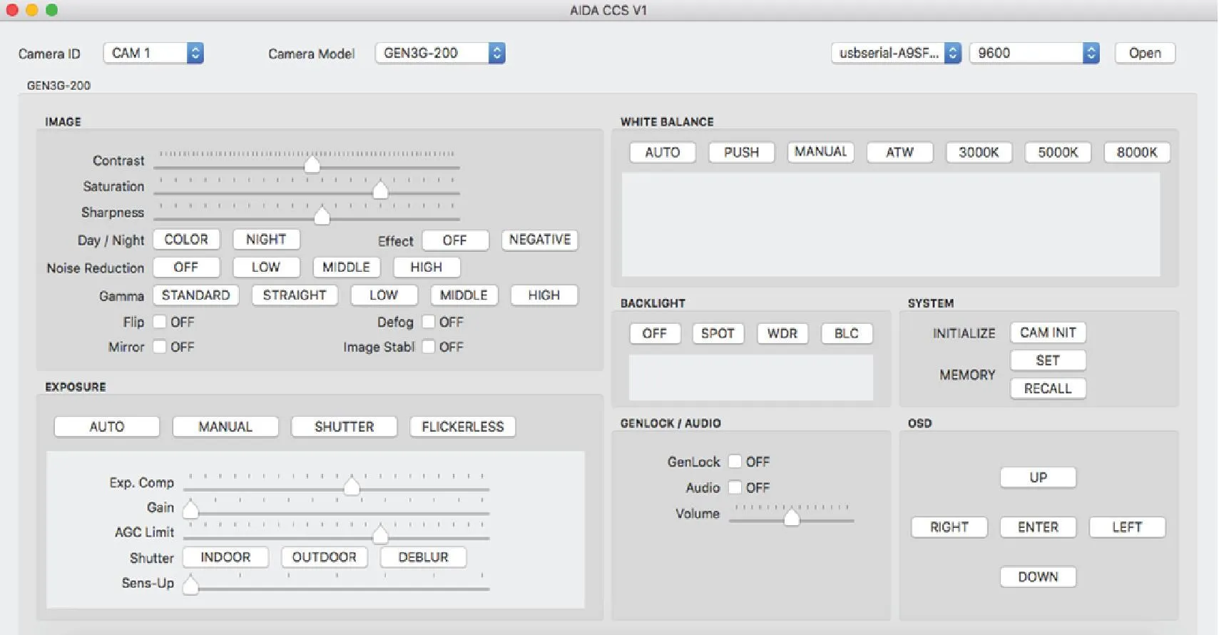 AIDA CCS-USB I/O INTERFACE