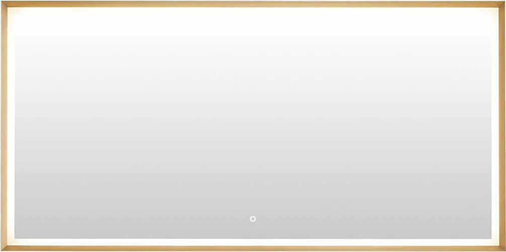 Altair Anti-Fog Dimmable Bathroom LED Vanity Mirror, Matte Black or Gold - 3 Sizes 60" to 84"