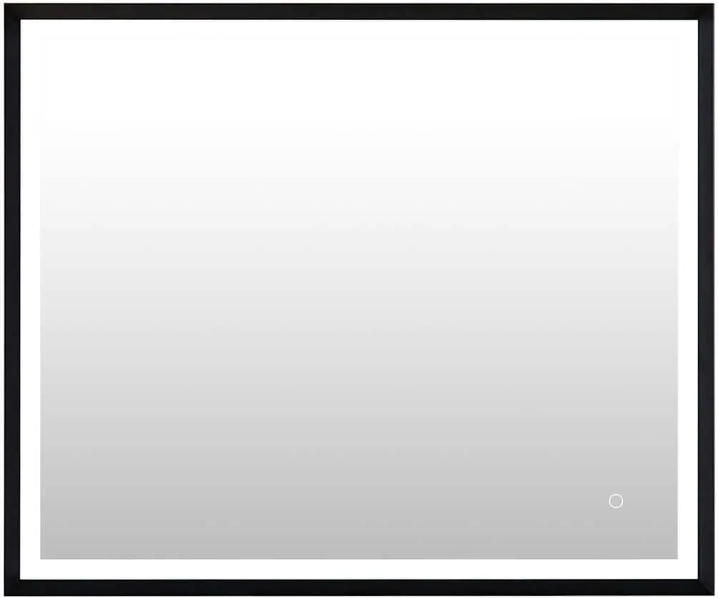 Altair Anti-Fog Dimmable Bathroom LED Vanity Mirror, Matte Black or Gold - 3 Sizes up to 48"