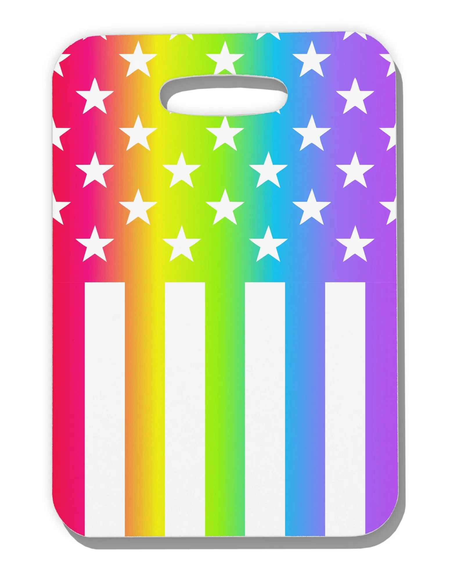 American Pride - Rainbow Stars and Stripes Luggage Tag Dual Sided All Over Print