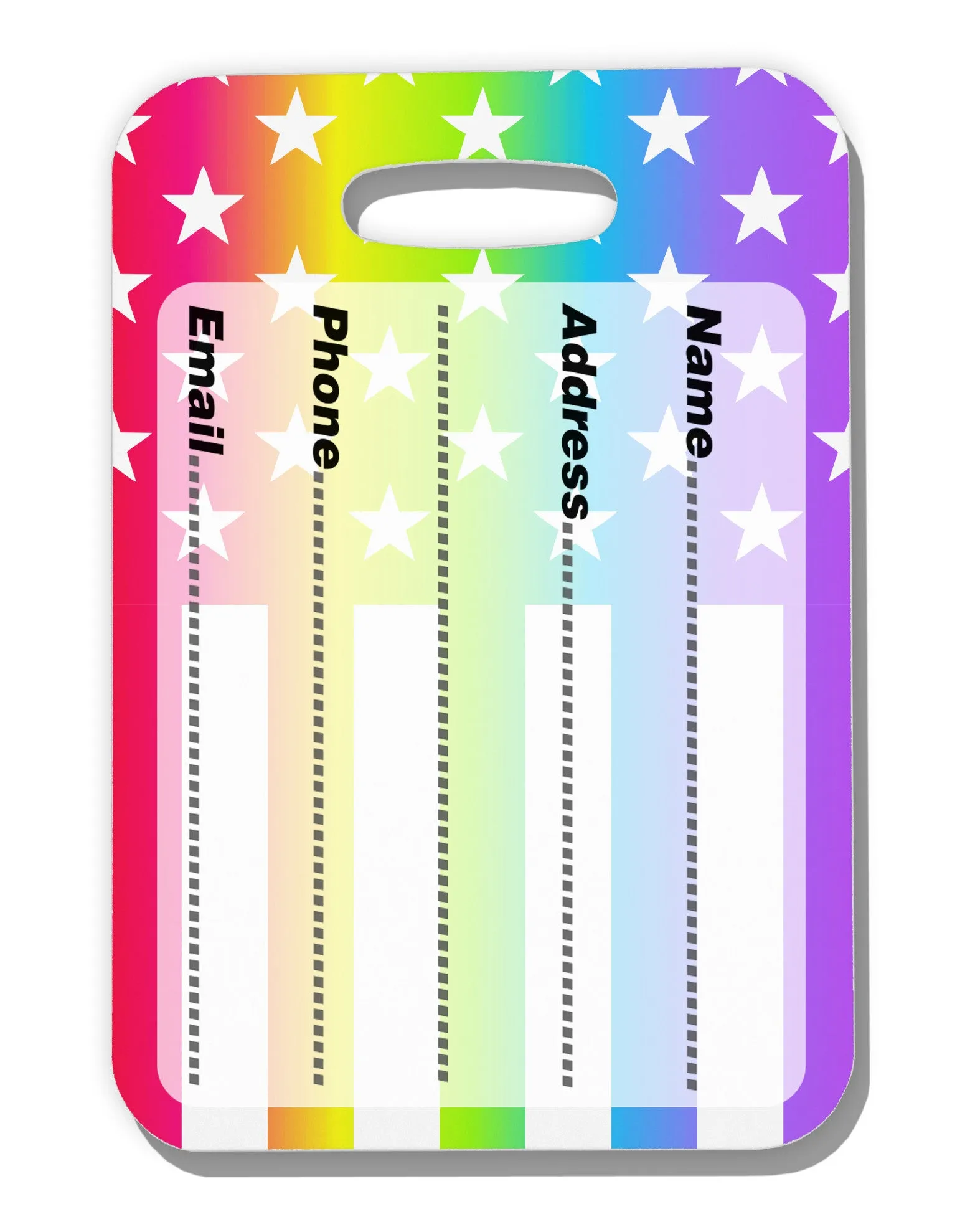 American Pride - Rainbow Stars and Stripes Luggage Tag Dual Sided All Over Print
