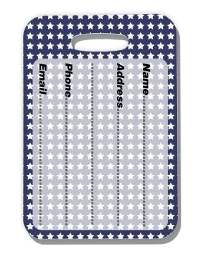 Americana Stars Pattern Luggage Tag Dual Sided All Over Print