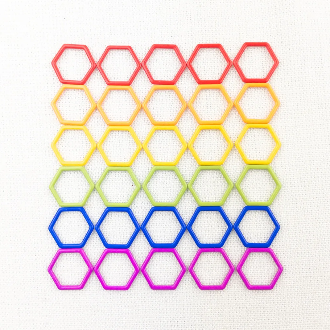 Atelier Rainbow Stitch Markers | 30 Piece Set