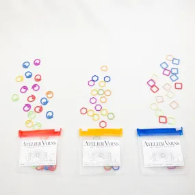 Atelier Rainbow Stitch Markers | 30 Piece Set