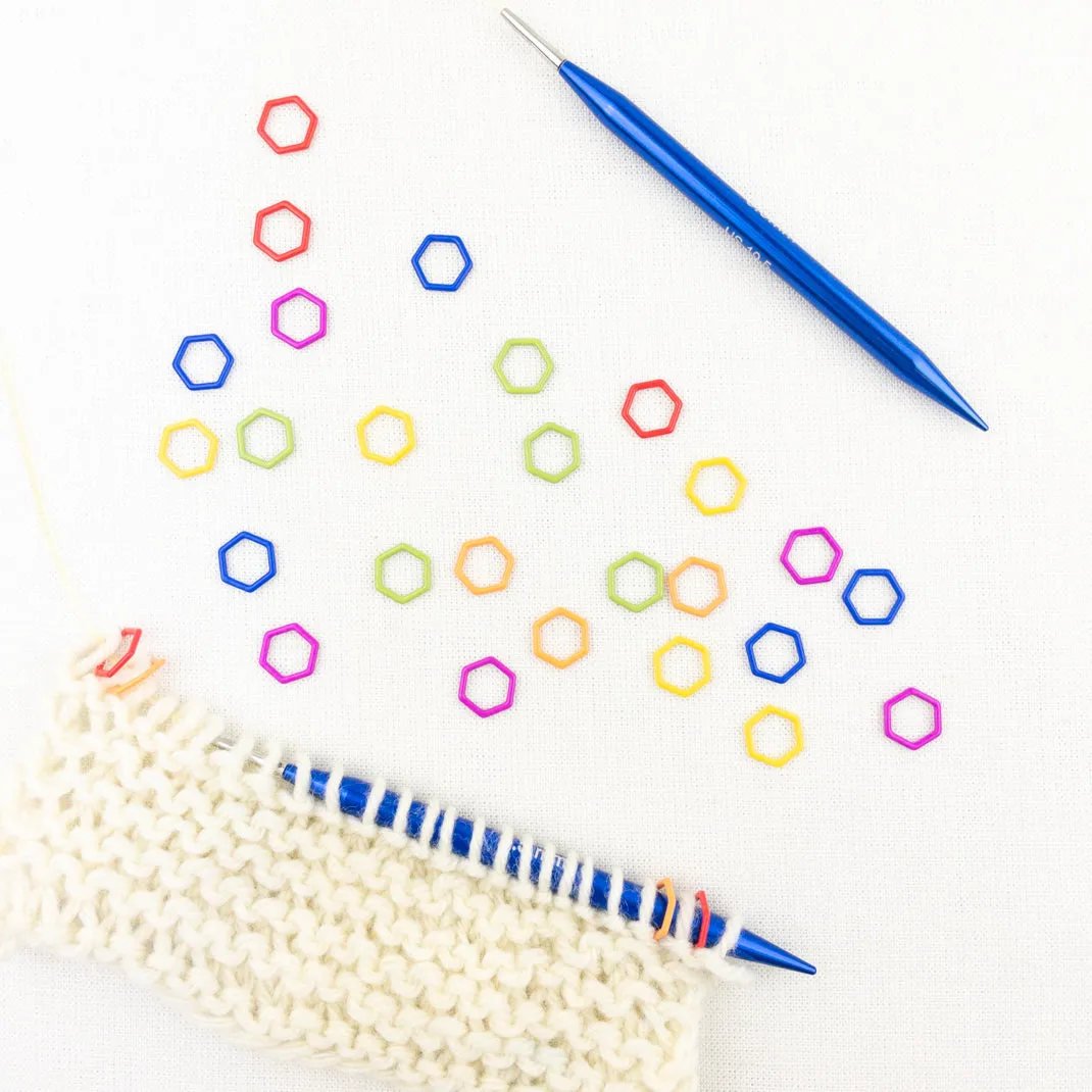 Atelier Rainbow Stitch Markers | 30 Piece Set