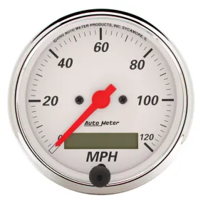 Auto Meter Arctic White Electric Programmable Speedometer - 3-1/8 in.