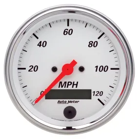 Auto Meter Arctic White Electric Programmable Speedometer - 3-3/8 in.