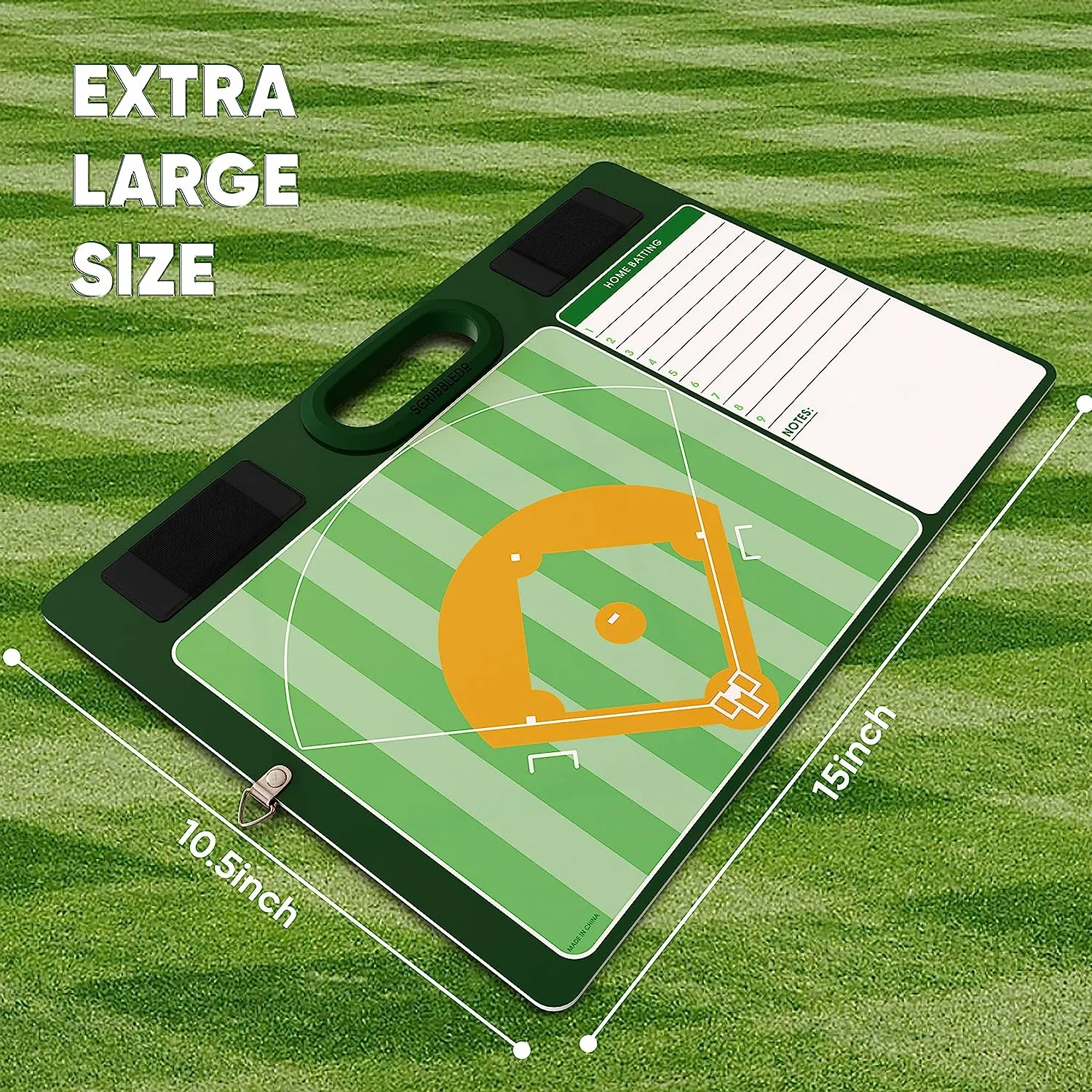 Baseball Double Sided Board for Coaches 15"x10.5" with Markers