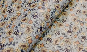 Bees On Blue | 18" Vinyl Roll