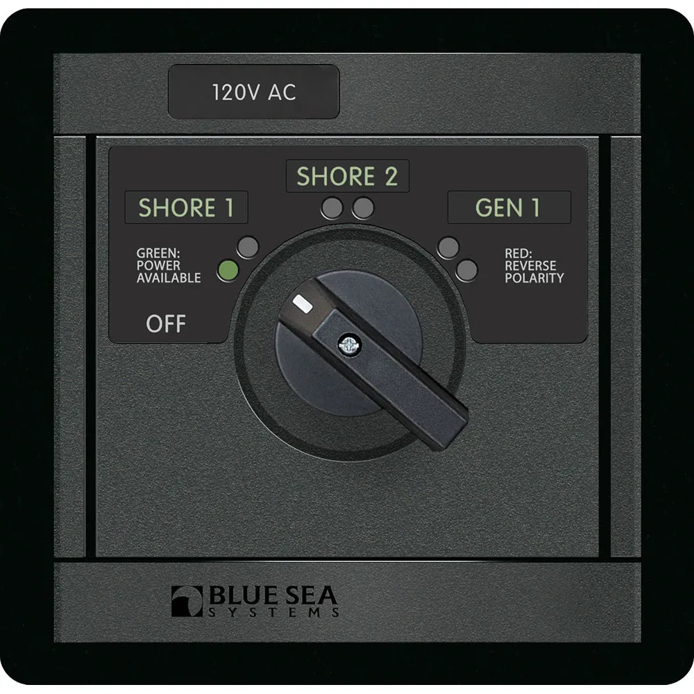 Blue Sea 1482 120V AC Rotary 30A OFF   3 Sources