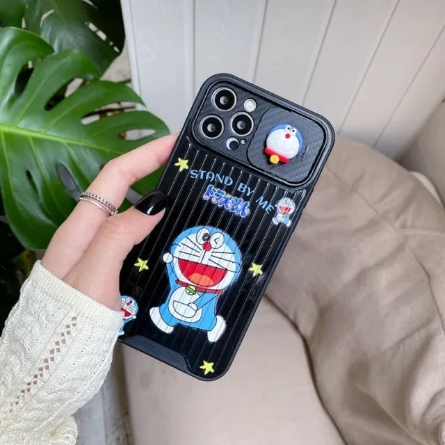 Cartoon Bear Camera Lens Protect iPhone Case