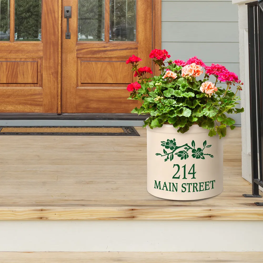 Ceramic Crock - Dogwood - Address