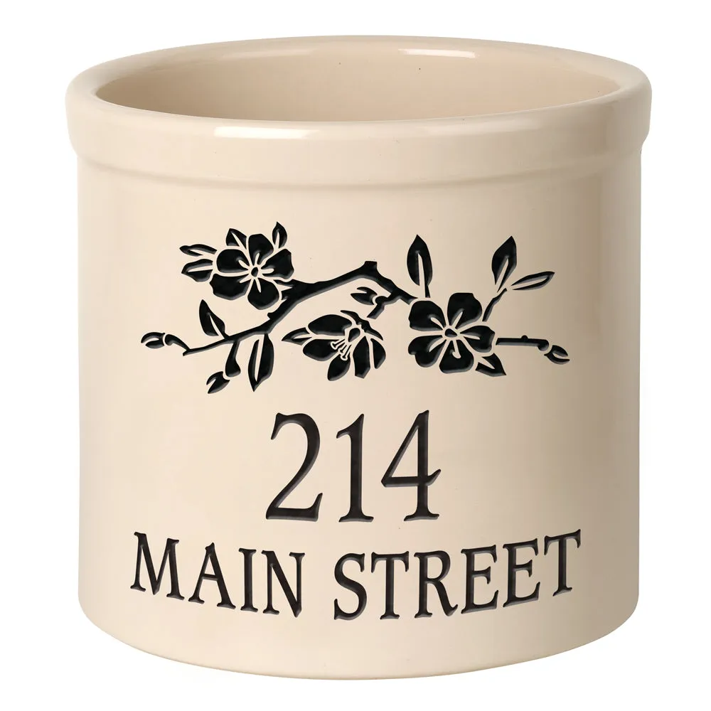 Ceramic Crock - Dogwood - Address