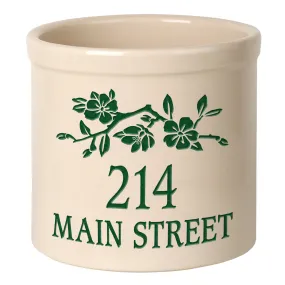 Ceramic Crock - Dogwood - Address