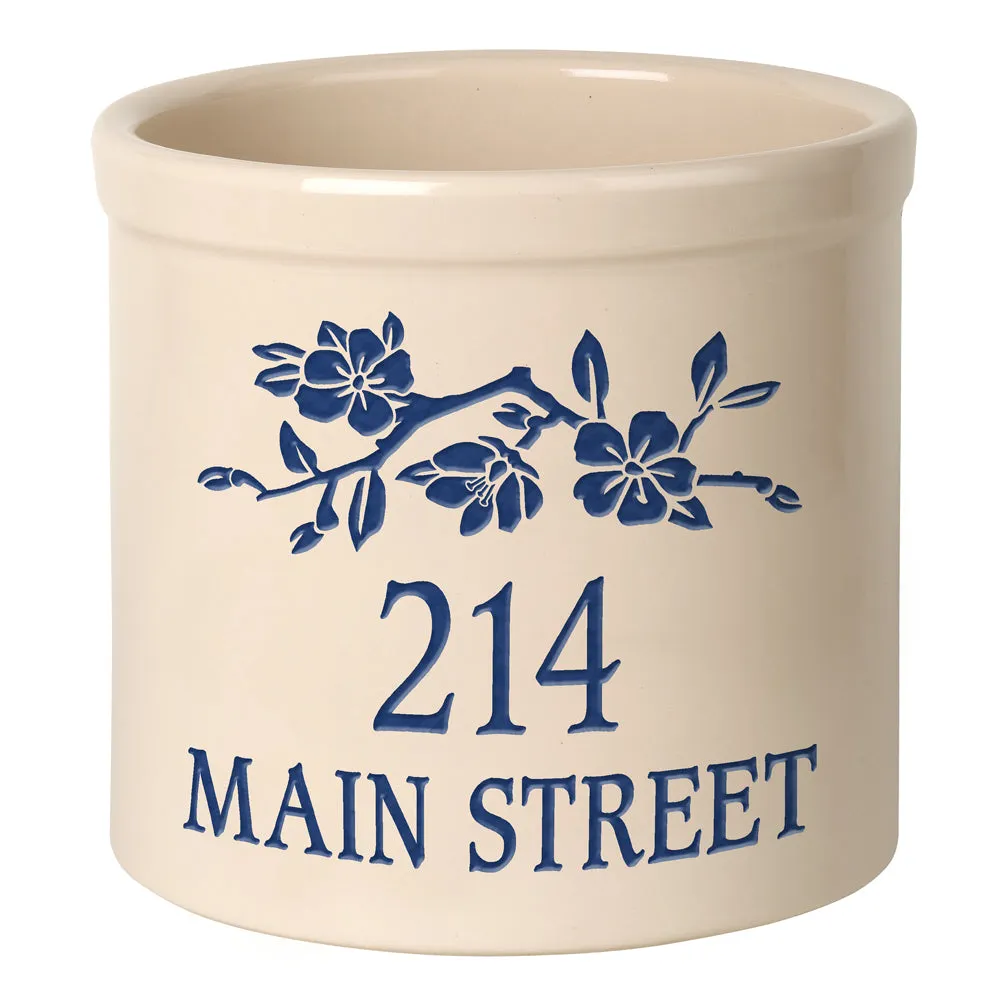 Ceramic Crock - Dogwood - Address
