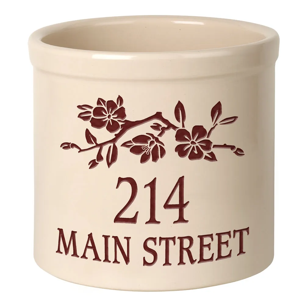 Ceramic Crock - Dogwood - Address