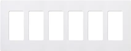 Claro 6-Gang Wallplate (White) | CW-6-WH
