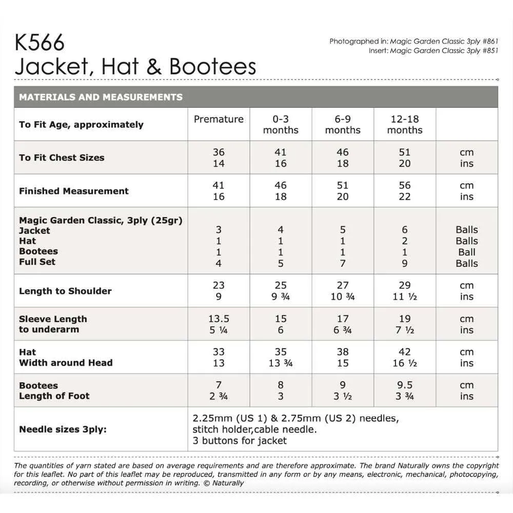 Classic Baby Sweater and Hat Knitting Pattern (K566)