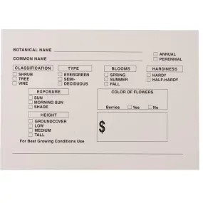 Colmet Plant Information Cards