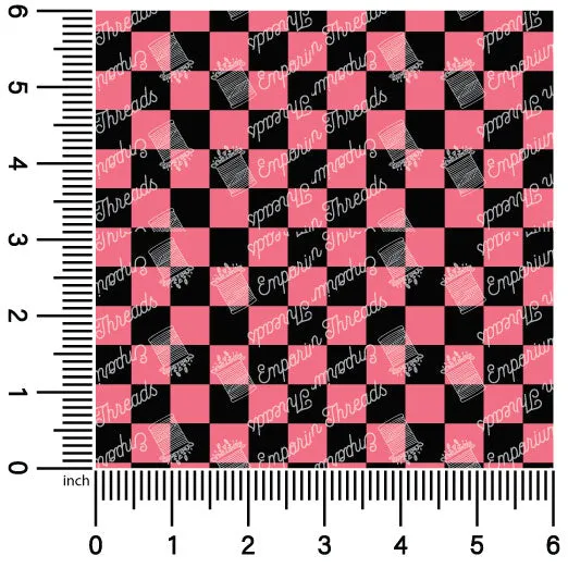 Coral Checkers | 18" Vinyl Roll