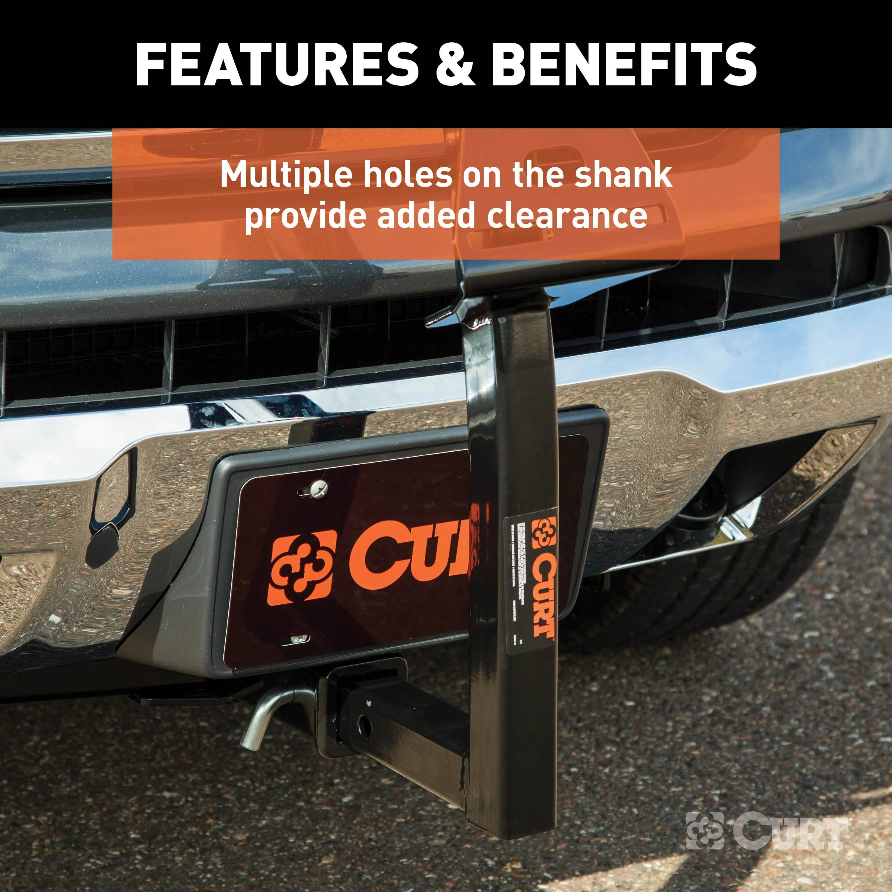 CURT 31006 CURT 31006 24-Inch High Trailer Hitch Spare Tire Mount for 2-inch Receiver