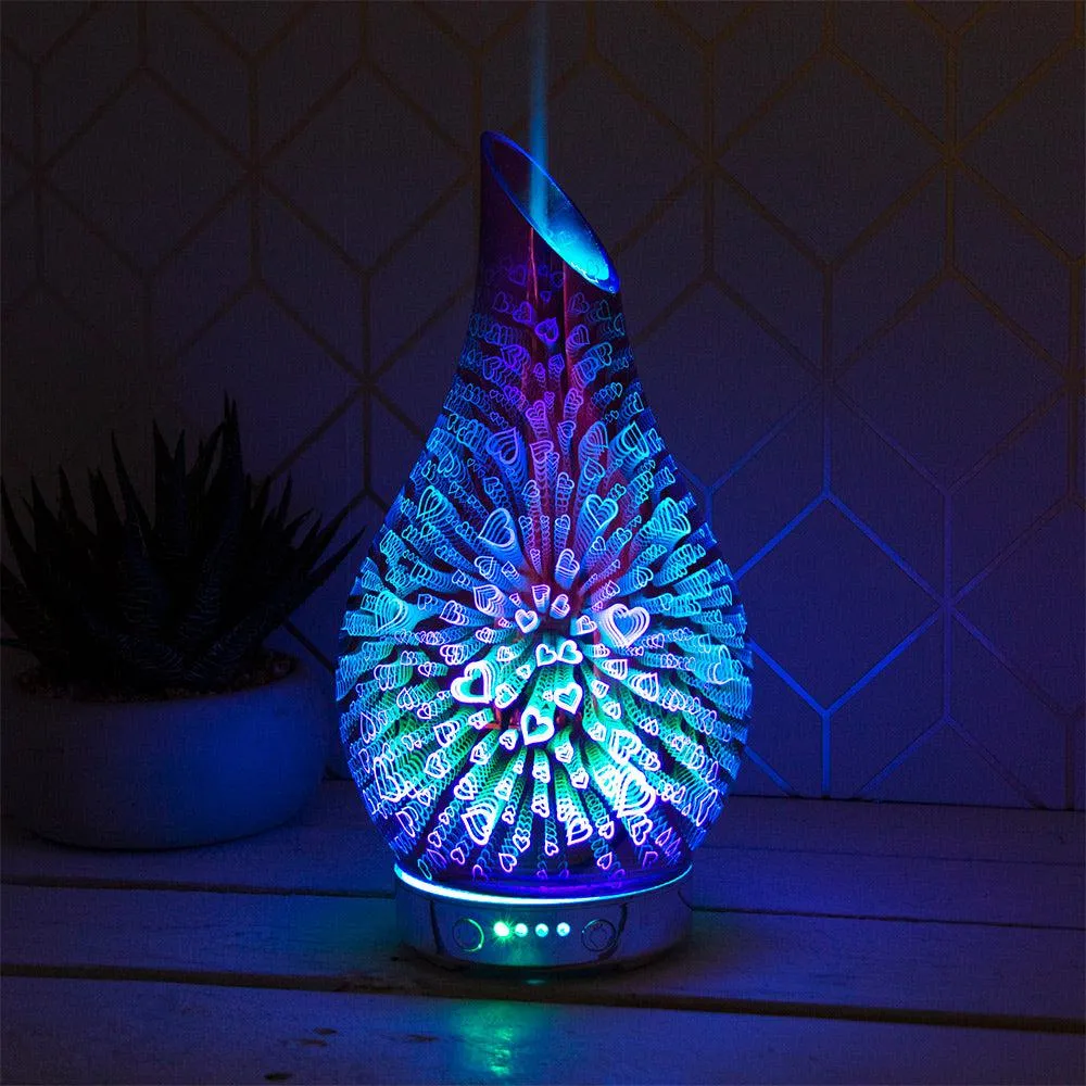 Desire Hearts Colour Changing Oil Diffuser Aroma Humidifier