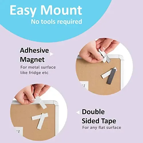Dry Erase Magnetic White Board (11 x 14)inches with 2 Pens and 1 Eraser