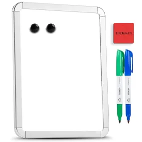 Dry Erase Magnetic White Board (11 x 14)inches with 2 Pens and 1 Eraser