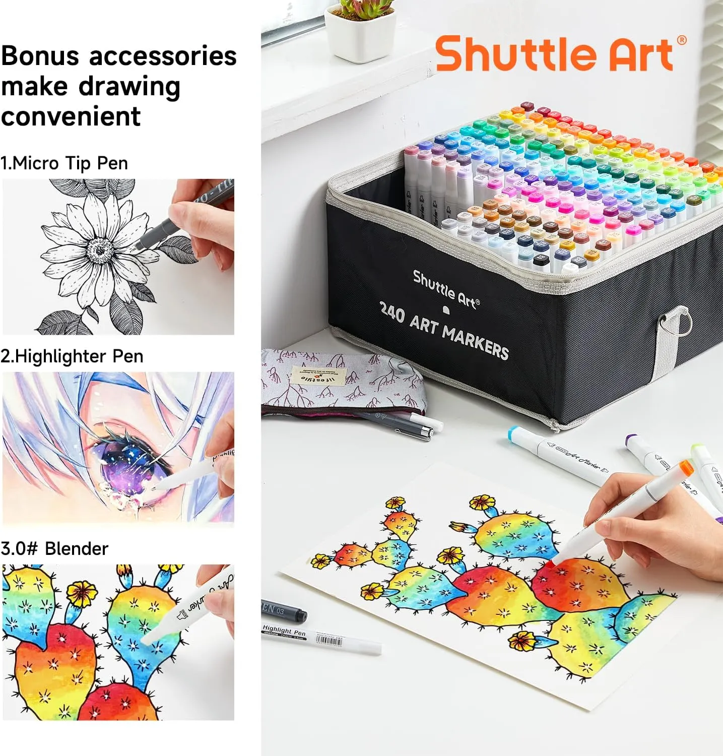 Dual Tip Art Marker - Set of 240 Colors