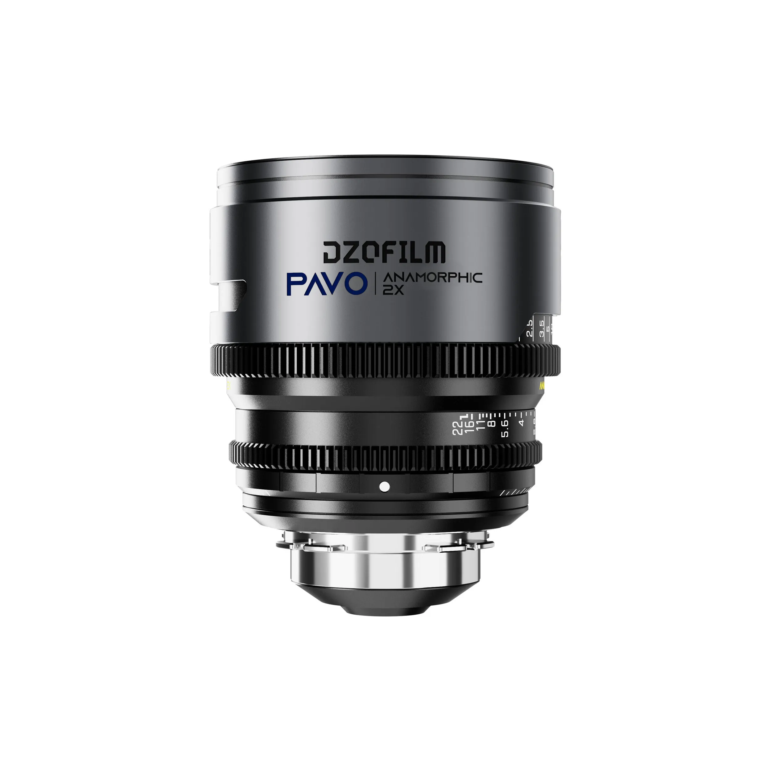DZOFilm Pavo 2x anamorphic 6-lens set 28/32/40/55/75/100mm T2.1 - T2.4 (100mm) Blue Coating- PL&EF mount (feet)
