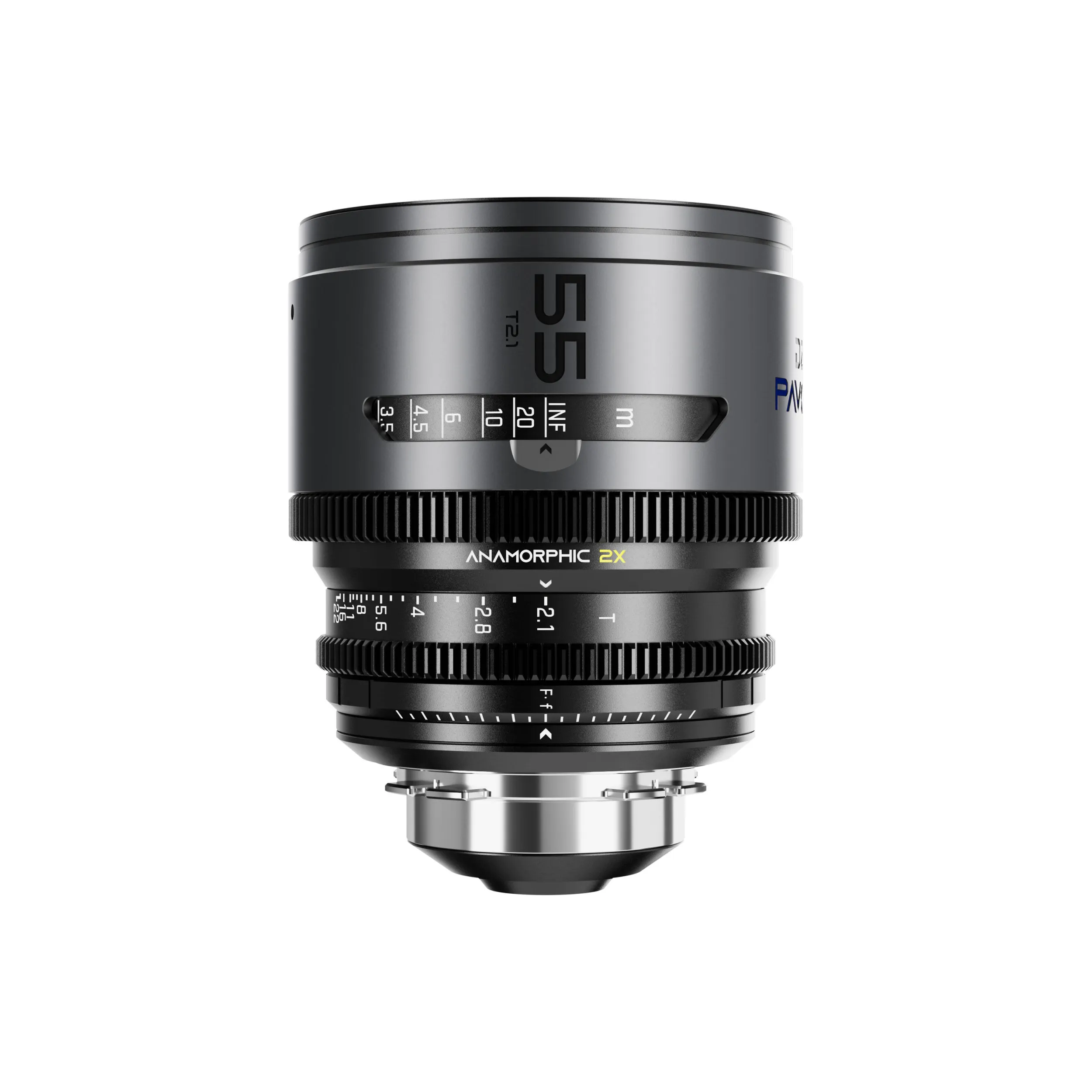 DZOFilm Pavo 2x anamorphic 6-lens set 28/32/40/55/75/100mm T2.1 - T2.4 (100mm) Blue Coating- PL&EF mount (feet)