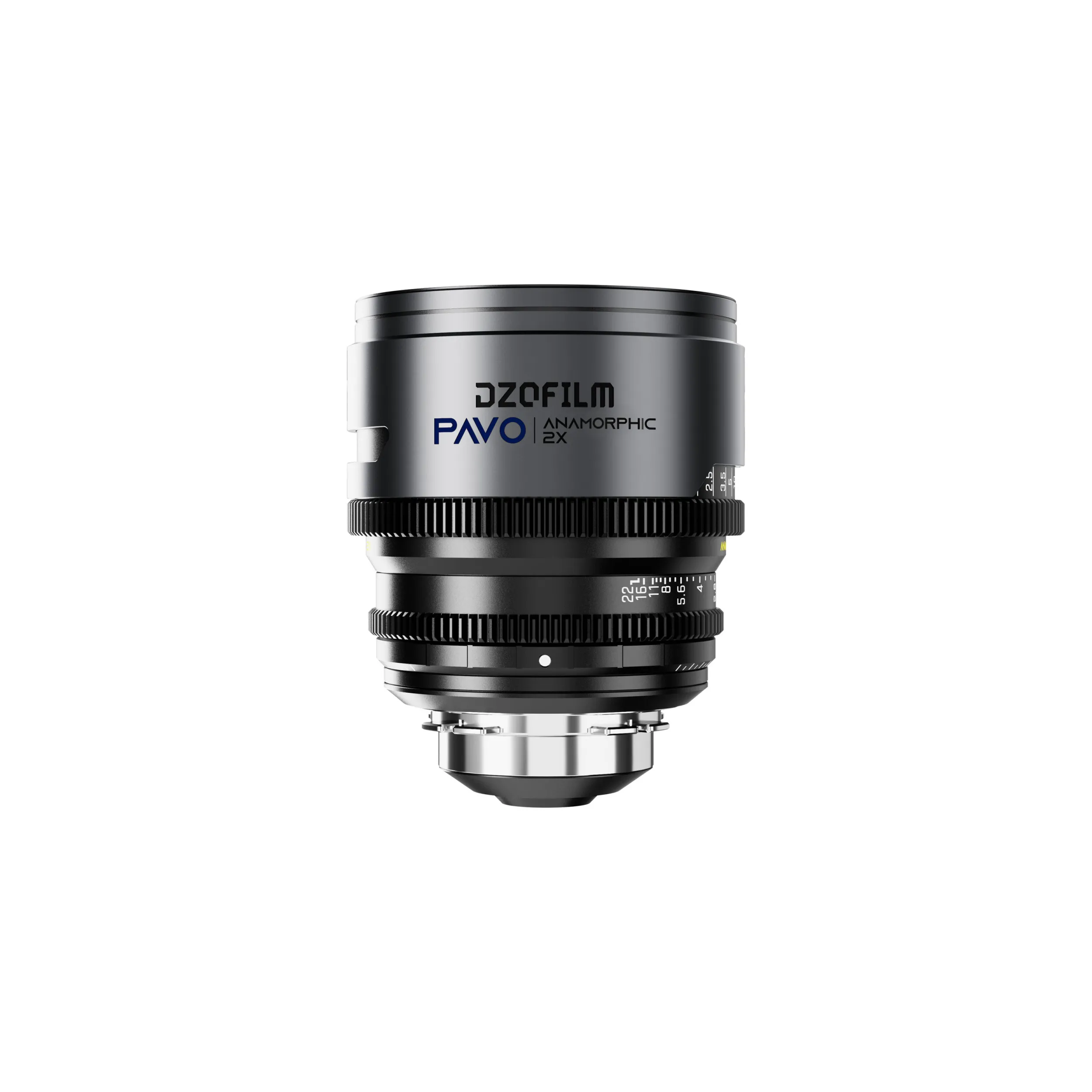 DZOFilm Pavo 2x anamorphic 6-lens set 28/32/40/55/75/100mm T2.1 - T2.4 (100mm) Blue Coating- PL&EF mount (feet)