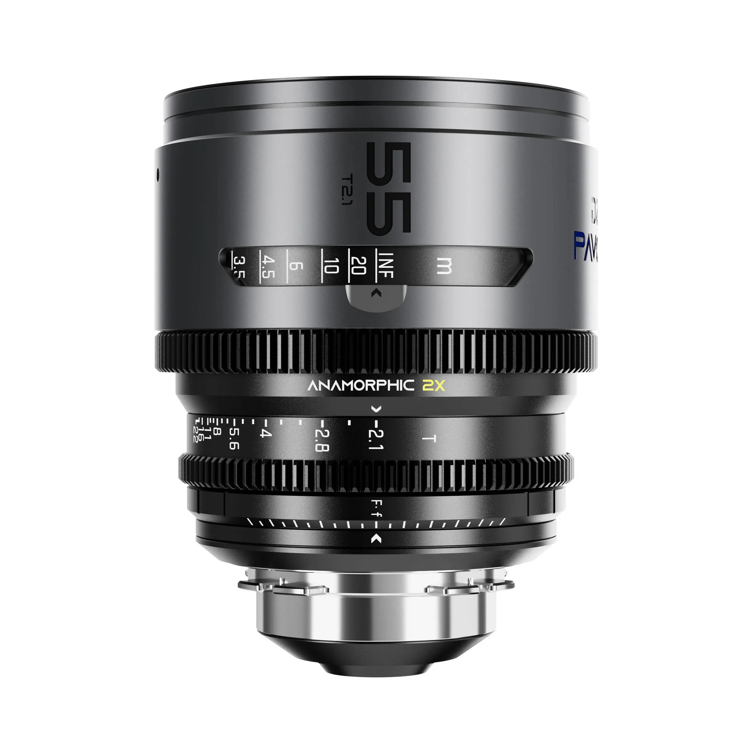 DZOFilm Pavo 2x anamorphic 6-lens set 28/32/40/55/75/100mm T2.1 - T2.4 (100mm) Blue Coating- PL&EF mount (feet)
