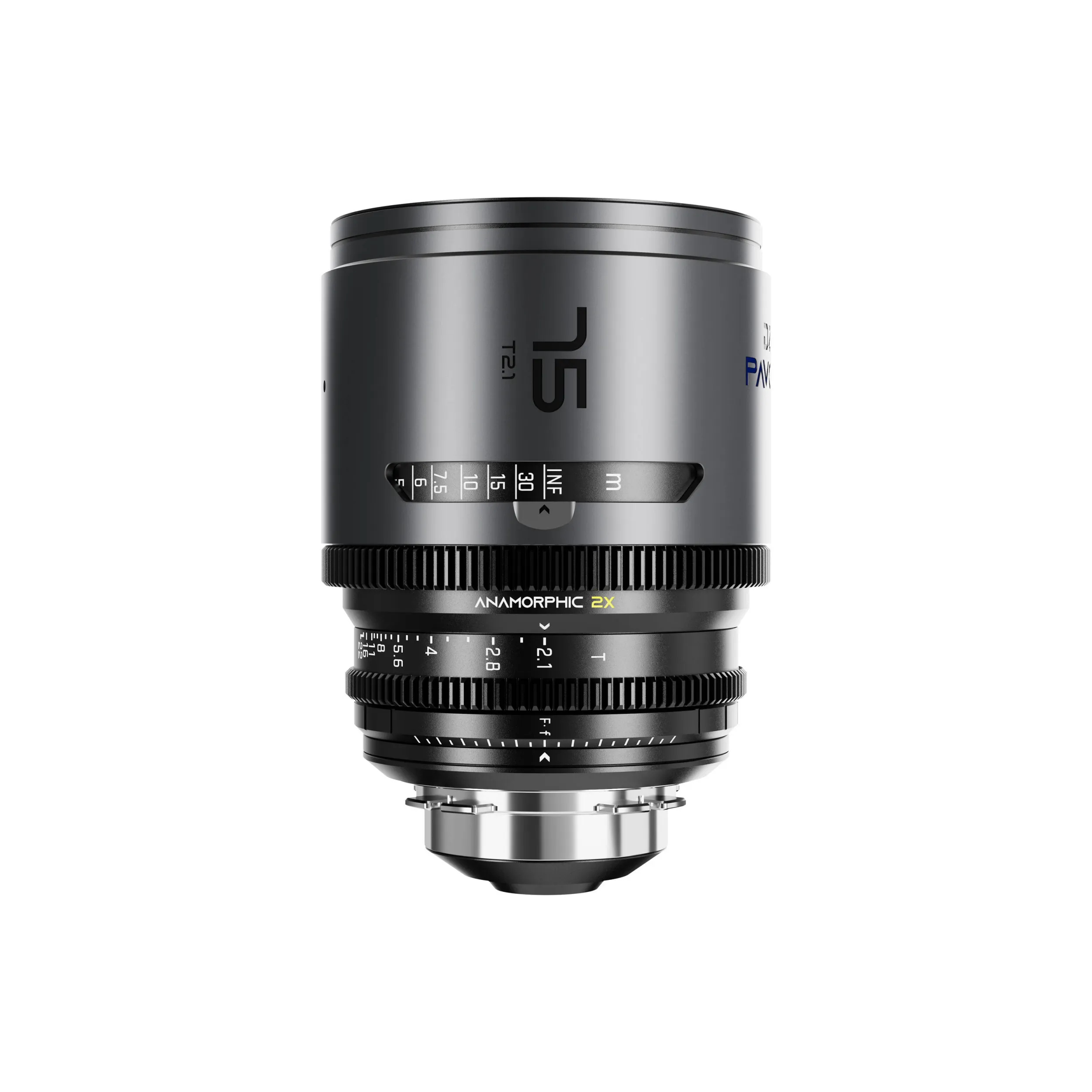 DZOFilm Pavo 2x anamorphic 6-lens set 28/32/40/55/75/100mm T2.1 - T2.4 (100mm) Blue Coating- PL&EF mount (feet)