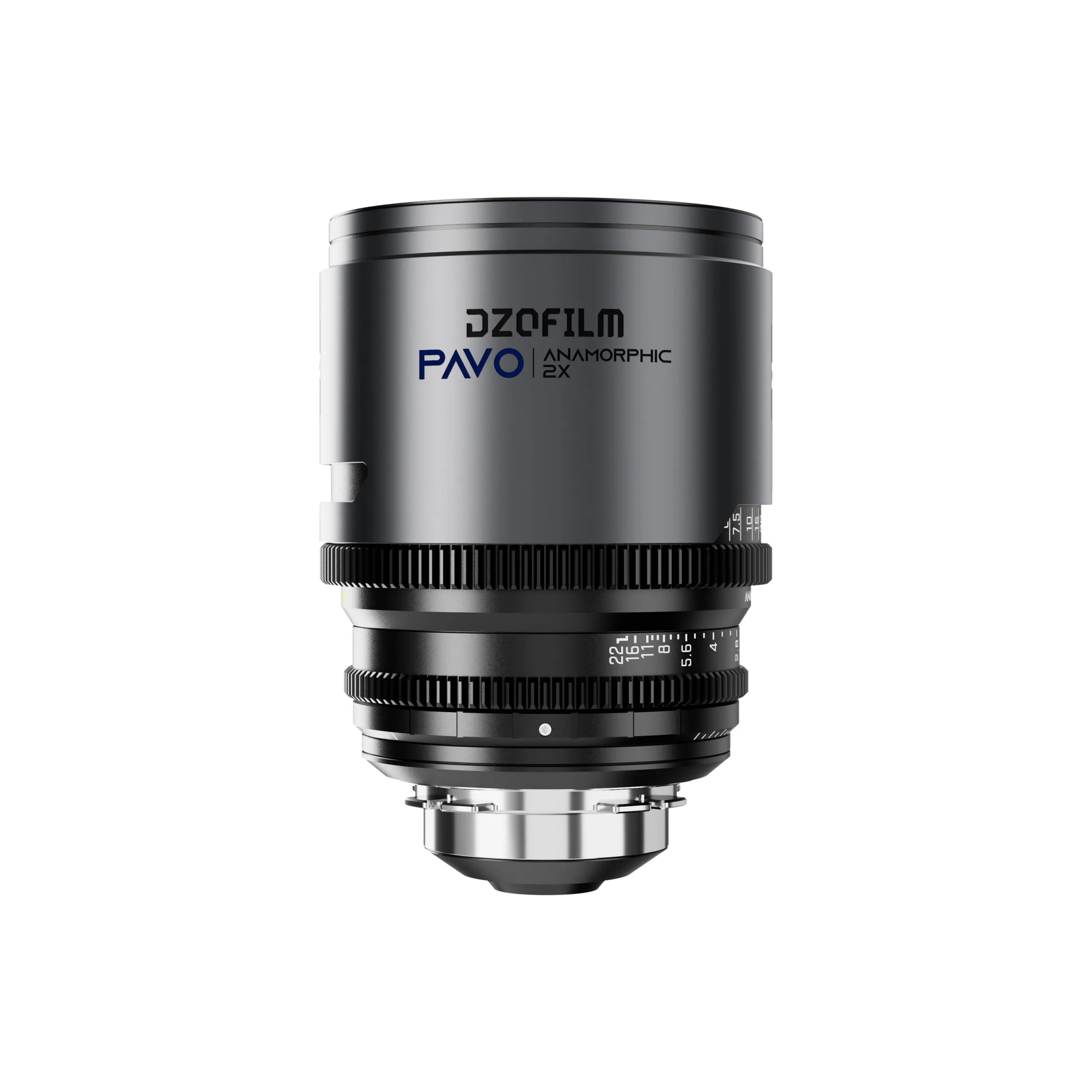 DZOFilm Pavo 2x anamorphic 6-lens set 28/32/40/55/75/100mm T2.1 - T2.4 (100mm) Blue Coating- PL&EF mount (feet)