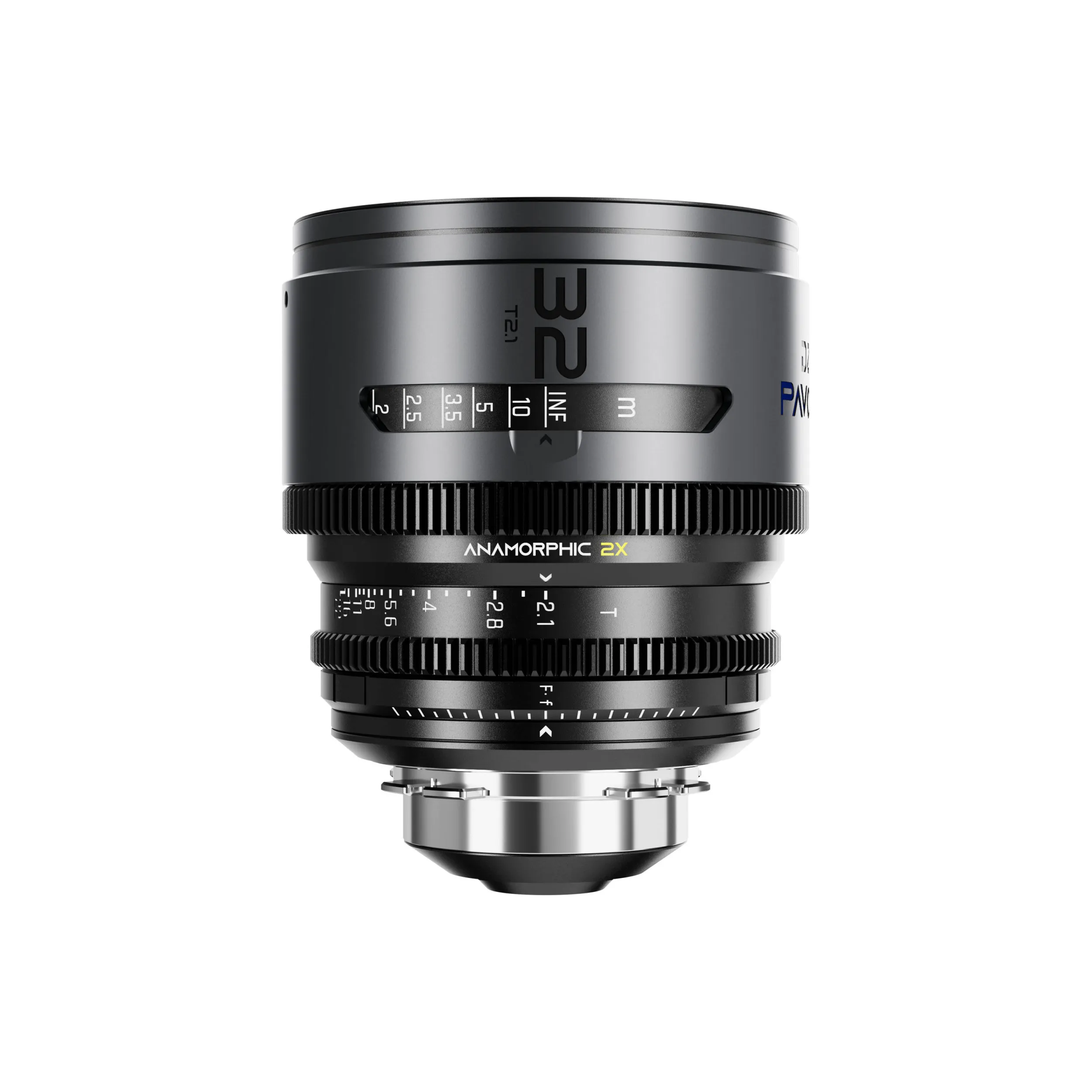 DZOFilm Pavo 2x anamorphic 6-lens set 28/32/40/55/75/100mm T2.1 - T2.4 (100mm) Blue Coating- PL&EF mount (feet)