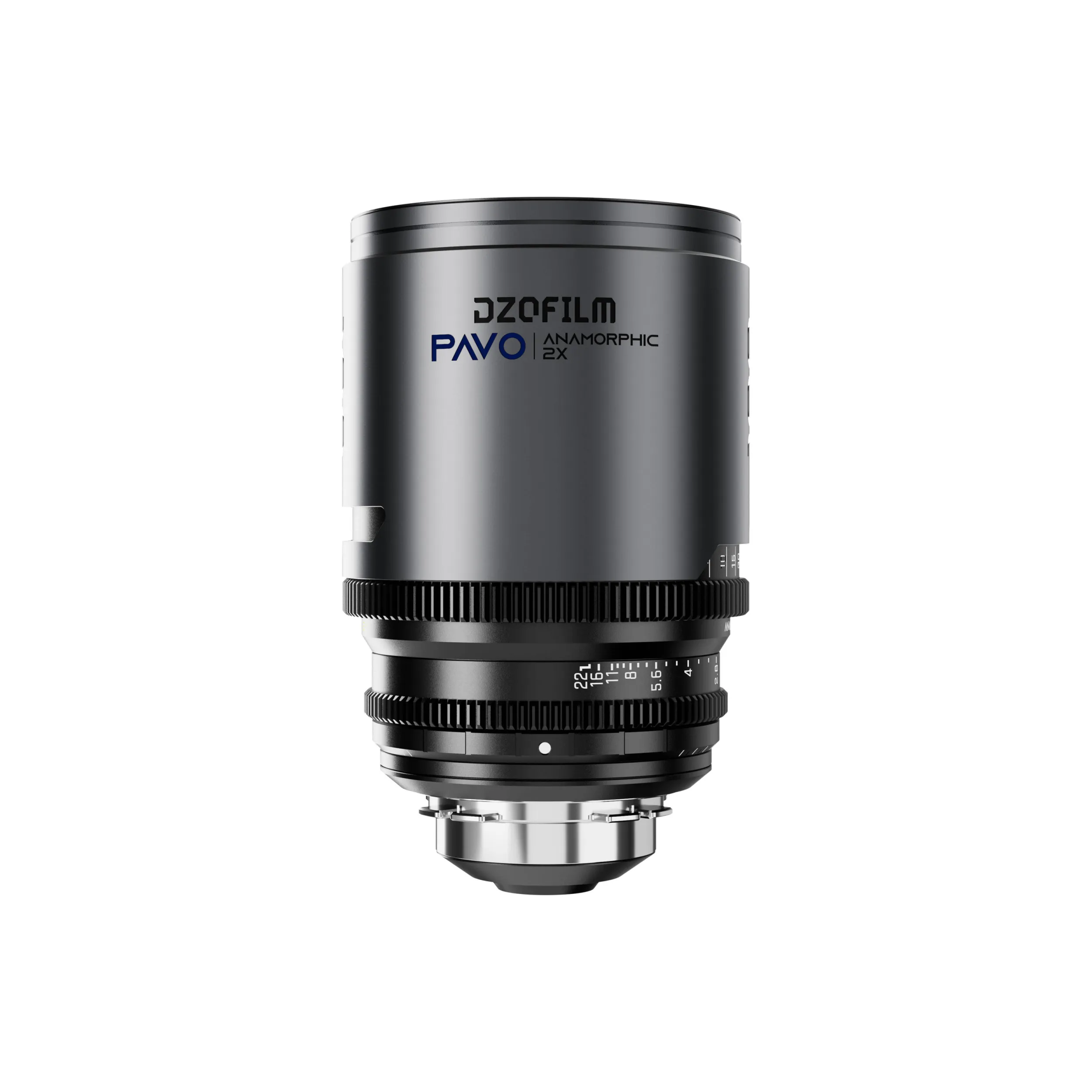 DZOFilm Pavo 2x anamorphic 6-lens set 28/32/40/55/75/100mm T2.1 - T2.4 (100mm) Blue Coating- PL&EF mount (feet)
