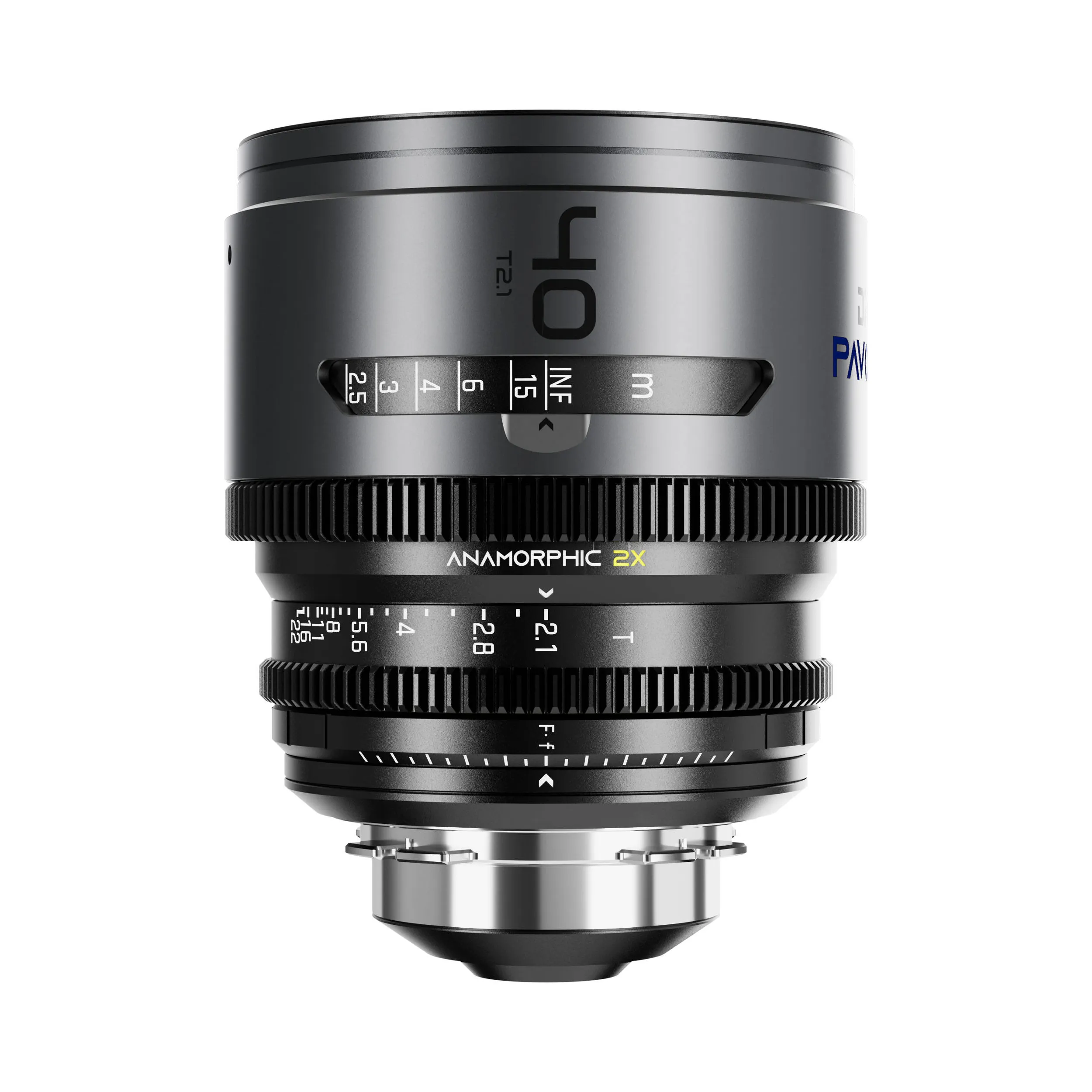 DZOFilm Pavo 2x anamorphic 6-lens set 28/32/40/55/75/100mm T2.1 - T2.4 (100mm) Blue Coating- PL&EF mount (feet)