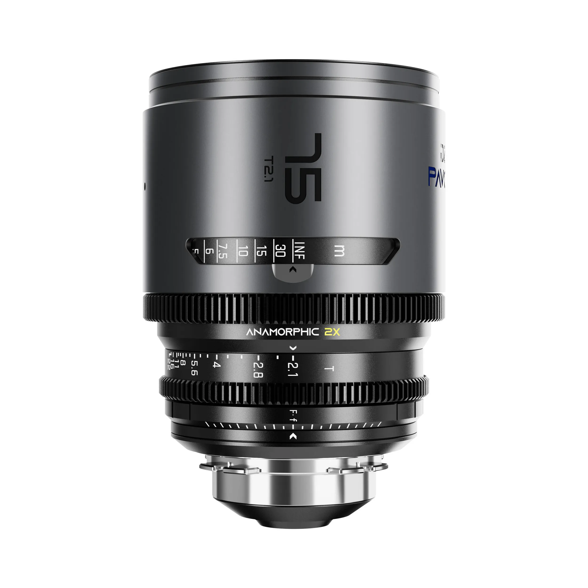 DZOFilm Pavo 2x anamorphic 6-lens set 28/32/40/55/75/100mm T2.1 - T2.4 (100mm) Blue Coating- PL&EF mount (feet)