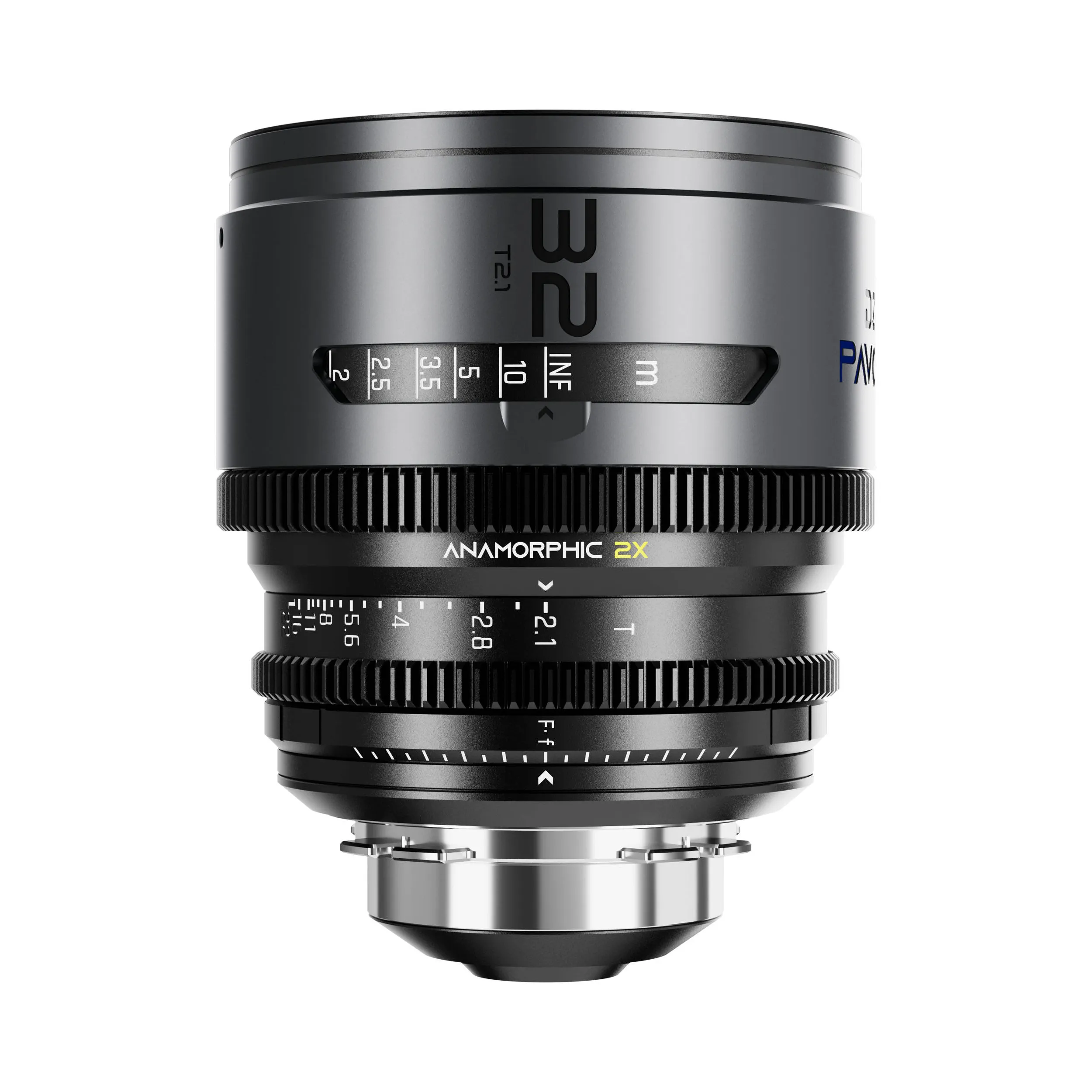 DZOFilm Pavo 2x anamorphic 6-lens set 28/32/40/55/75/100mm T2.1 - T2.4 (100mm) Blue Coating- PL&EF mount (feet)